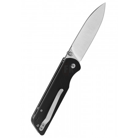 QSP Knife Parrot, Satin D2 Blade, Black G10 Handle QS102-A